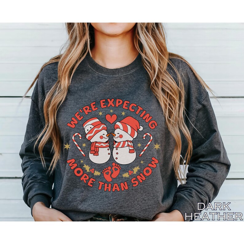 Funny Christmas Pregnancy Announcement Sweatshirt Holiday Baby Reveal