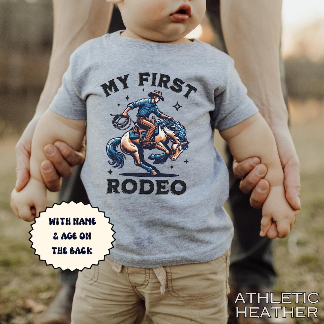 First Rodeo Birthday Boy Outfit Cowboy 1st Birthday Shirt Kids Western ...