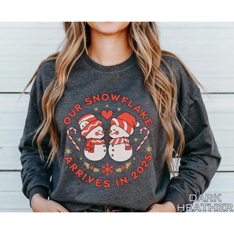 Christmas Pregnancy Announcement Sweatshirt Winter Baby Reveal Sweater