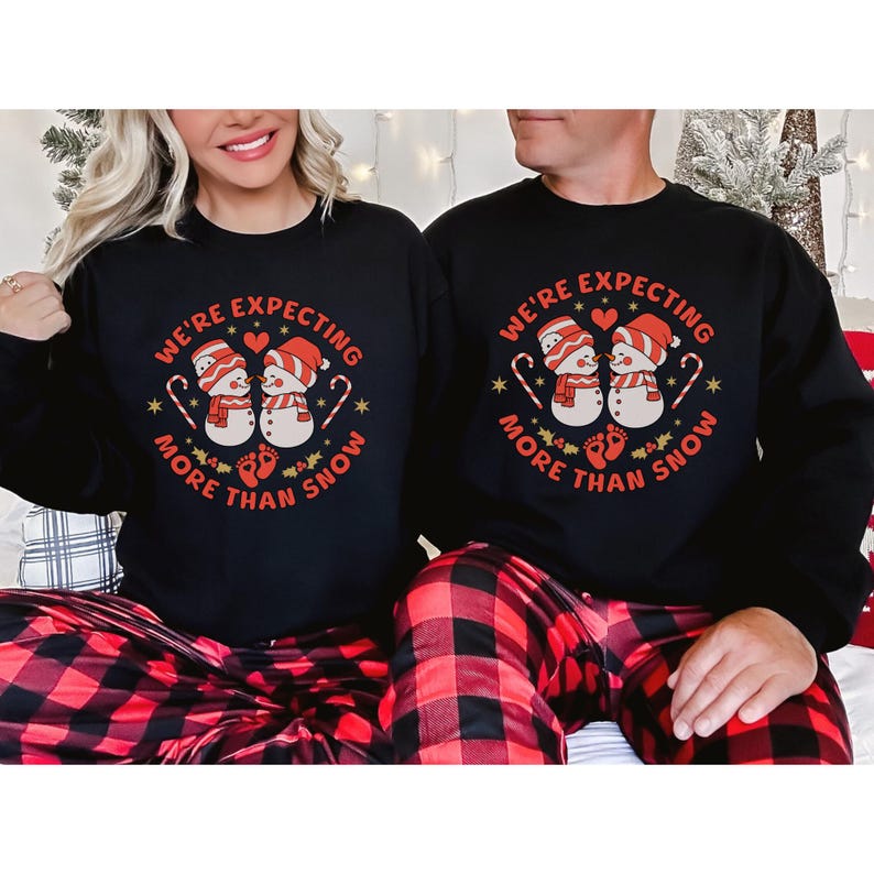 Christmas Maternity Sweatshirt Funny Pregnancy Announcement Shirt