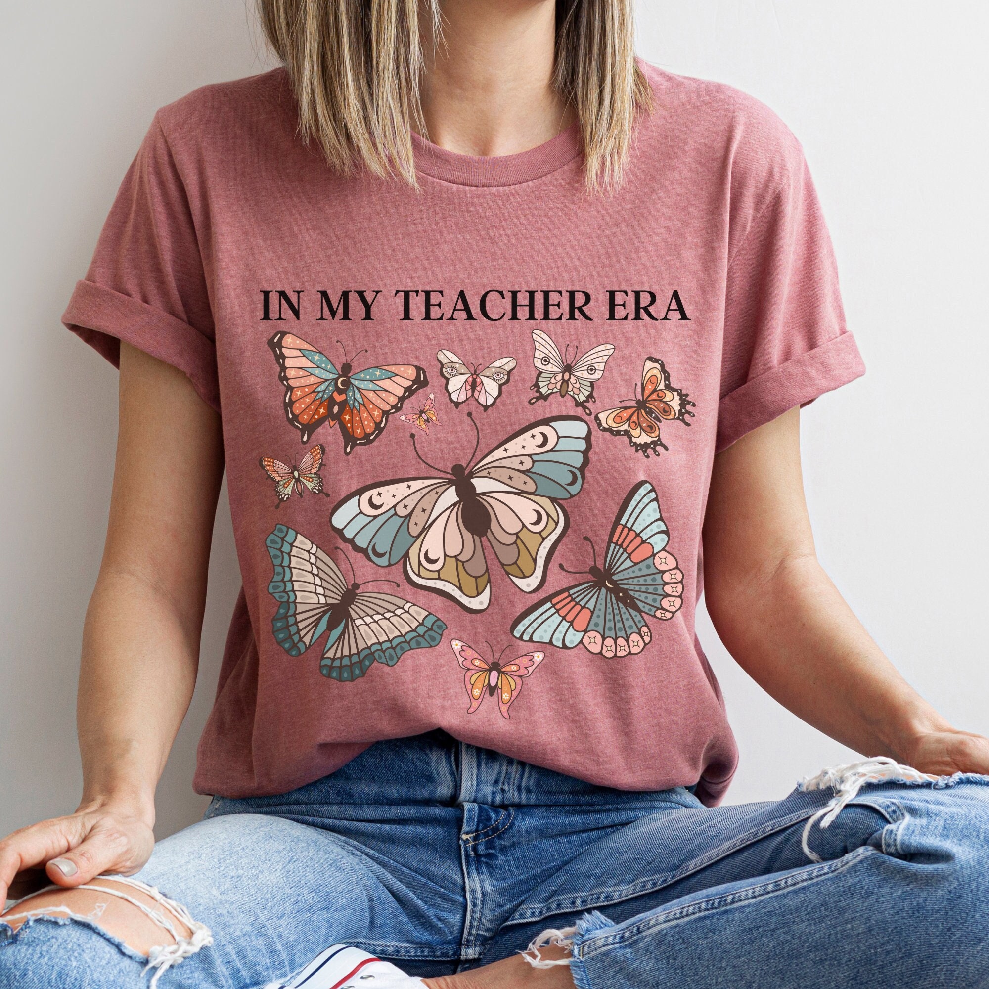 Teacher Tee Shirt, In My Teacher Era, Cute Teacher Gift, Butterfly Era Shirt, Teacher Life Shirt, Elementary Teacher TShirt, Back To School