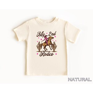 2nd Birthday Girl Shirt My 2nd Rodeo Party TShirt Cowgirl Themed 2 Years Old Birthday Second Rodeo Outfit Western Horse Shirt Toddler Gifts image 8