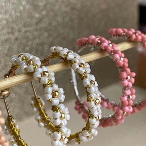 Daisy Hoop Earring Daisy Earring Daisy Flower Earring - Etsy