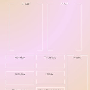 Essensplan und Prep Planner