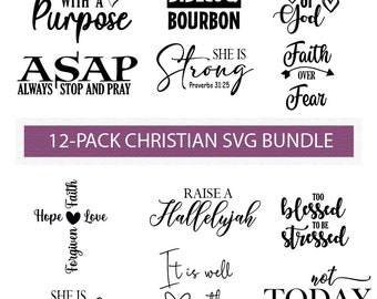 Christian SVG Bundle, Scripture Bundle, Instant Download, Bible Verse Bundle, Cut Files for Cricut, Religious SVG, Jesus, God, Faith svg png