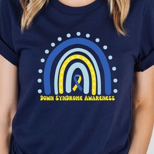 Boho Rainbow Down Syndrome Teacher Shirt, 3 21 Day, Down Syndrome Shirt, Down Syndrome Gift, Down Syndrome Awareness Shirt