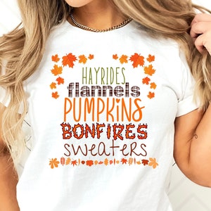 Flannels Pumpkins Hayrides Shirt, Fall Tee, Pumpkin Spice, Cute Fall Shirt, Autumn Shirt, Fall Shirts, Coffee Lovers Shirt, Fall Shirt