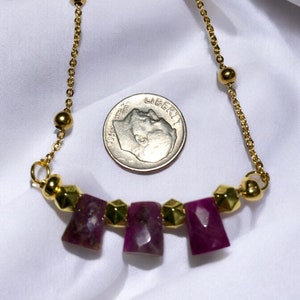 Handmade Ruby necklace, gold filled necklace, natural Ruby. Ruby gemstones, wedding gift, for her, ruby jewelry, gold filled chain