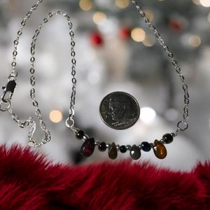 Black Ethiopian opal necklace, handmade Opal jewelry, sterling silver necklace