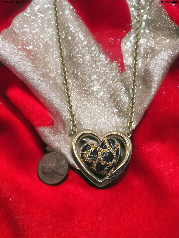 Vintage Guess heart jewelry, heart necklace, hear… - image 9