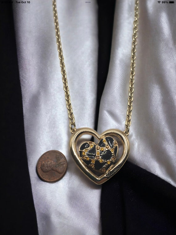 Vintage Guess heart jewelry, heart necklace, hear… - image 3