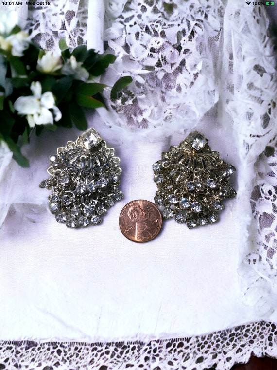 Vintage crystal earrings, cascading earrings, cry… - image 8