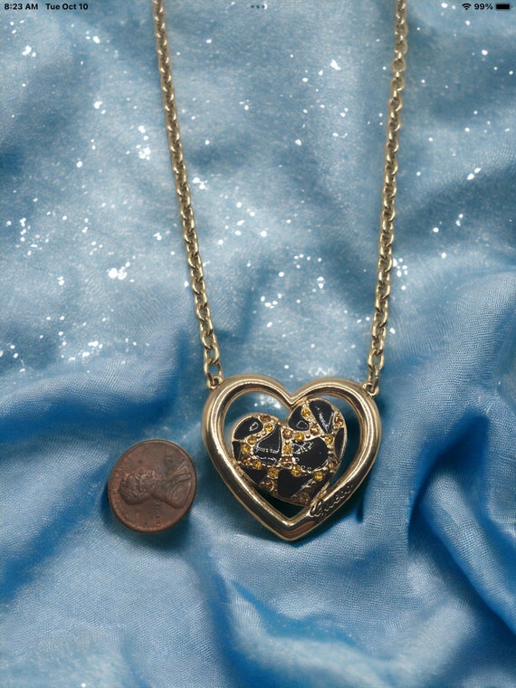 Vintage Guess heart jewelry, heart necklace, hear… - image 10