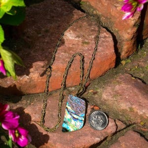 Handmade abalone shell necklace, abalone pendant, gift for her, abalone shell jewelry, shell gift, wedding gift