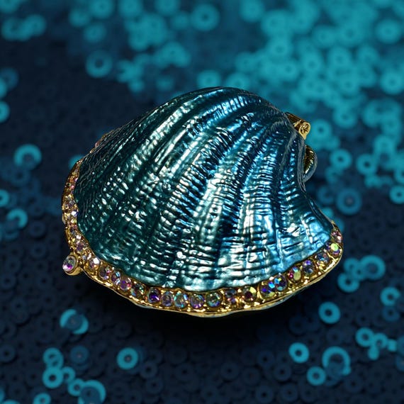 Seashell trinket box, scallop shell, shell gift - image 11