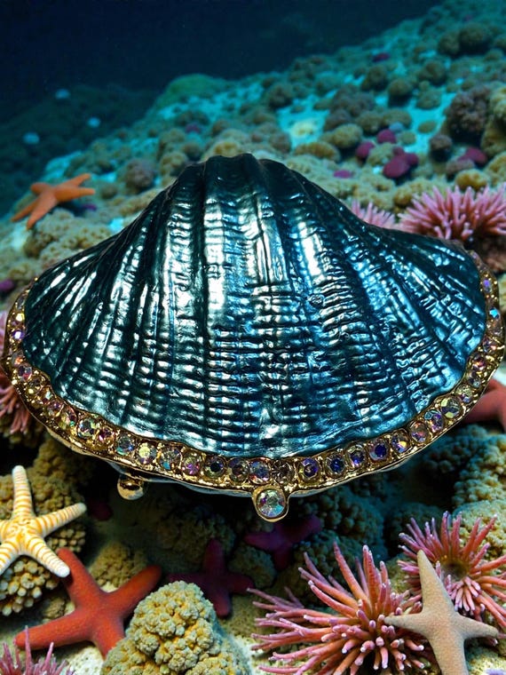 Seashell trinket box, scallop shell, shell gift - image 4