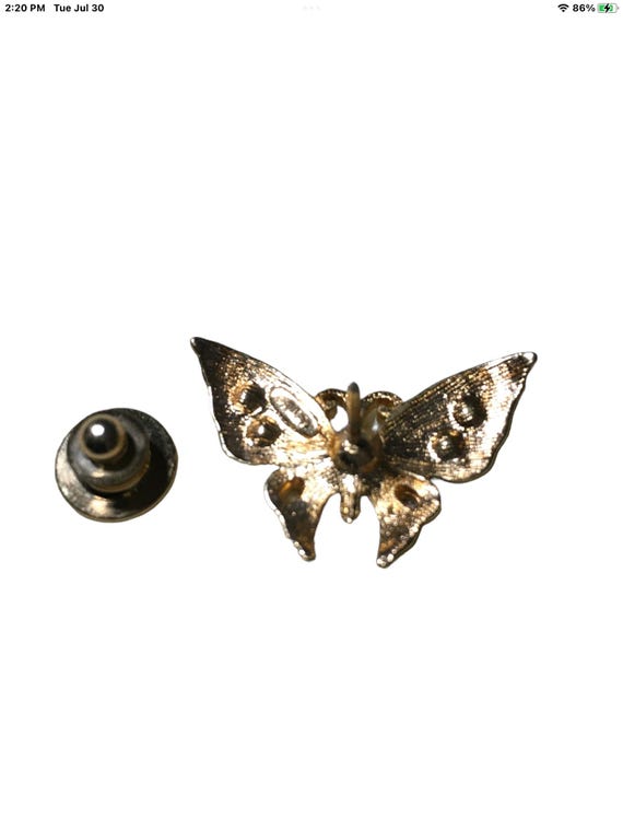 Vintage Avon Butterfly Brooch Pin, Rhinestone Butterfly