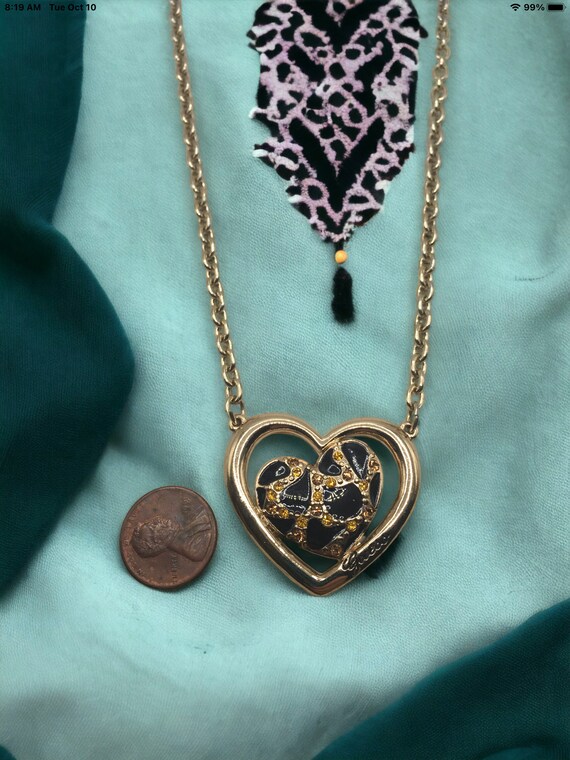 Vintage Guess heart jewelry, heart necklace, hear… - image 2