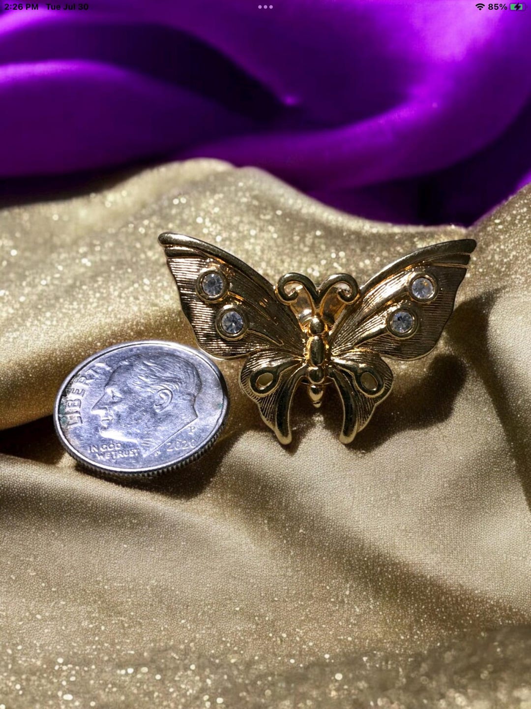 ァッション人気ブランドランキング Butterfly Avon Vintage Brooch Butterfly Rhinestone Pin, その他