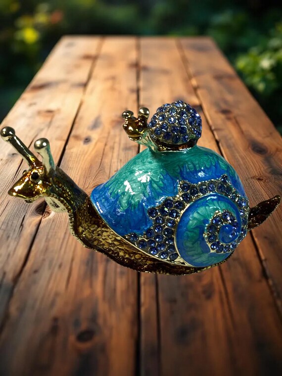 Snail trinket box, jewelry box, vintage trinket box, View 4