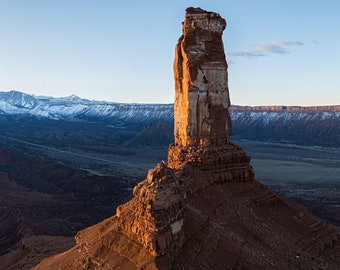 Castleton Tower. Sandstone Tower near Moab Utah. Panoramic Digital Download