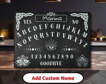 Custom Cutting Board, Ouija Board Glass Cutting Board, Personalized Name, Chopping Board, Mystical Gifts