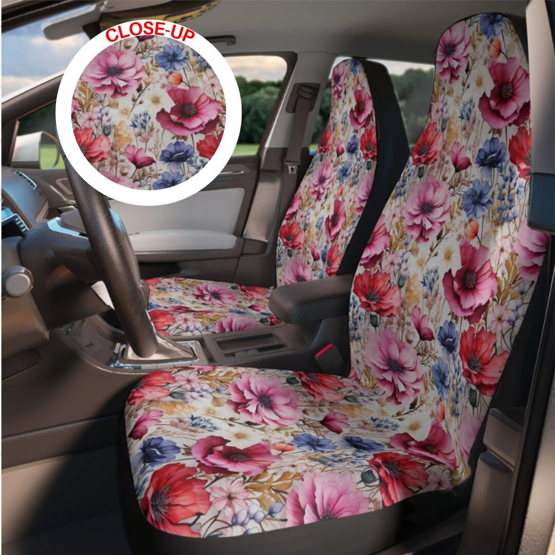 Wildflower Car Seat Cover Cute Car Seat Cover Pink Car Seat Etsy