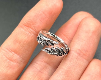 Ring wing, wing ring, stainless steel, swing ring, jewelry, piece of jewelry, eye-catcher, gift