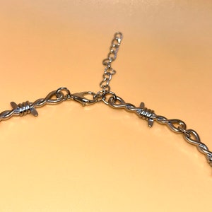 Barbed wire necklace, barbed wire necklace, stainless steel, chain, jewelry, piece of jewelry, eye-catcher, gift image 5