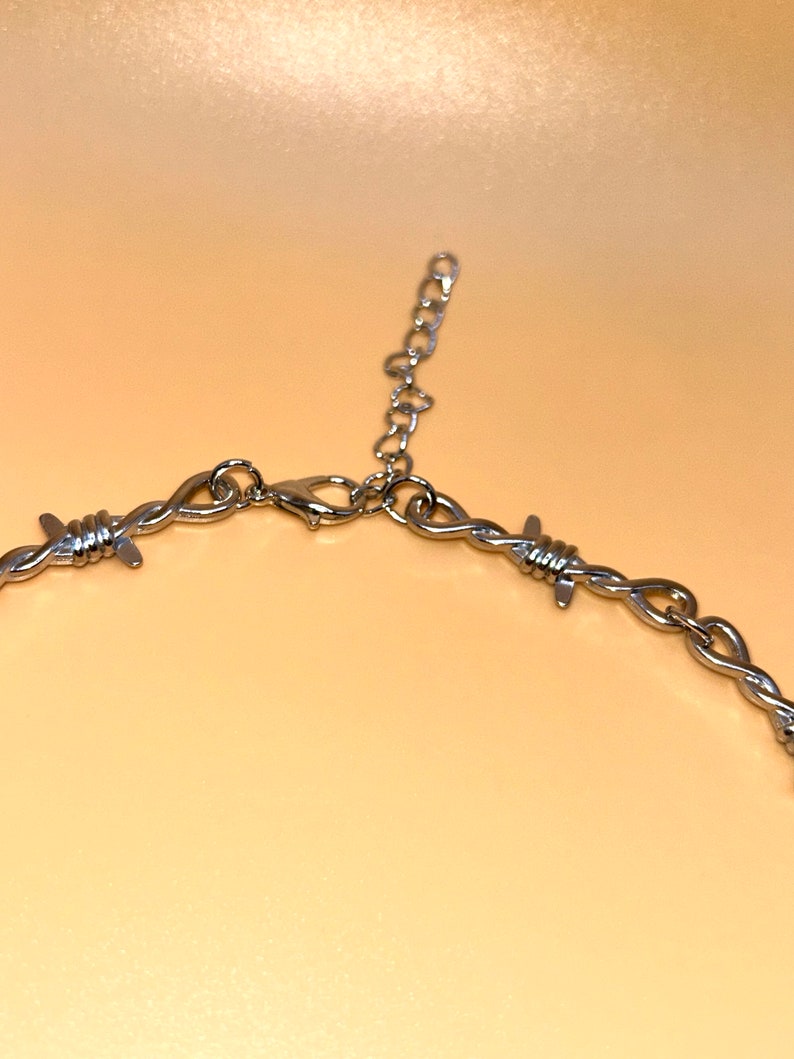 Barbed wire necklace, barbed wire necklace, stainless steel, chain, jewelry, piece of jewelry, eye-catcher, gift image 5