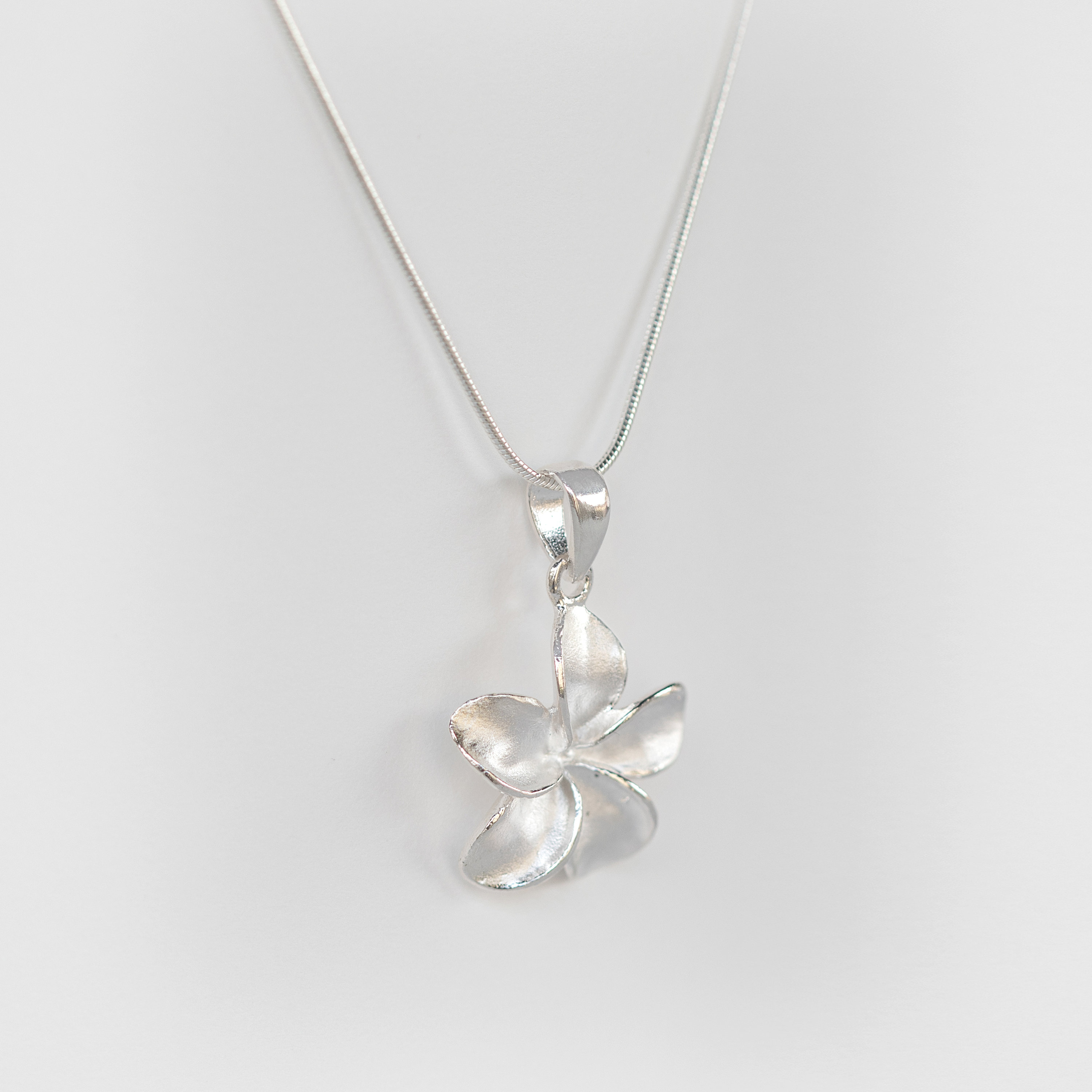 【STONEHENgE】Love Duet〜Silver Flower Necklace SA25A85F Sterling Silver Flower Necklace, Gift for Her, Flower