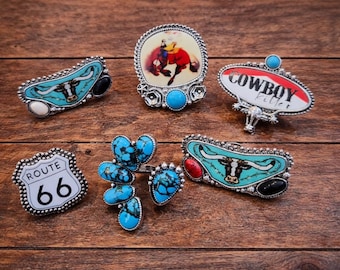 Deslizadores para pañuelos estilo western / Anillo para pañuelos / Soporte para pañuelos estilo vaquera salvaje