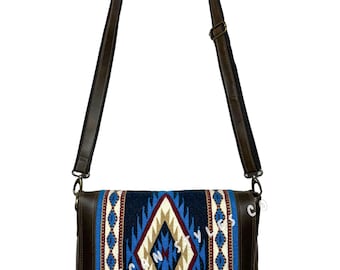 Western Boho Geniune Saddle Blanket Purse##Saddle Blanket Bag##Southwest Bag##Crossbody Bag#Tote Bag##Shoulder Bag##Geniune Leather