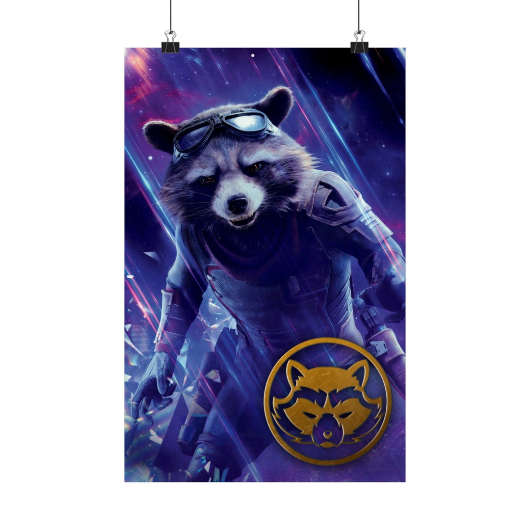 Rocket Racoon Character Logo Marvel Movie Poster - Etsy