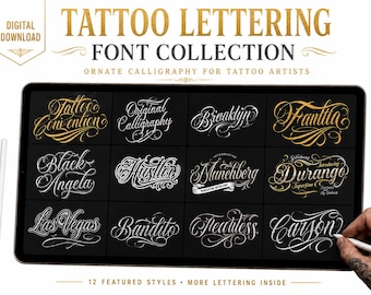 Tattoo Font Bundle | 26 Blackletter & Script Typefaces