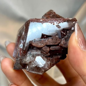 Natürlicher roter Schokoladen Calcit, Edelstein Calcit, roter Calcit roh, Rohstein Calcit, Kristalldekor