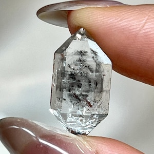 Super High quality High shine Clear Double Terminated Quartz with faint phantom ,  DT Quartz Crystal Cluster, herkimer diamond
