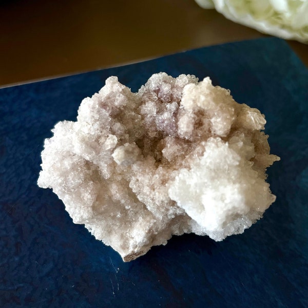 RARE Sparkling Gypsum with pink and purple Creedite,  Gypsum Selenite, purple creedite