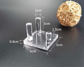 Présentoir pour spécimen minéral, Présentoir en cristal, Présentoir minéral, Présentoir acrylique, Présentoir à bijoux, Base carrée en acrylique