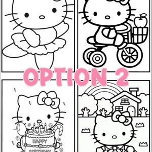Hello Kitty Mini Coloring Pages, Crayons Included/party Favors ...