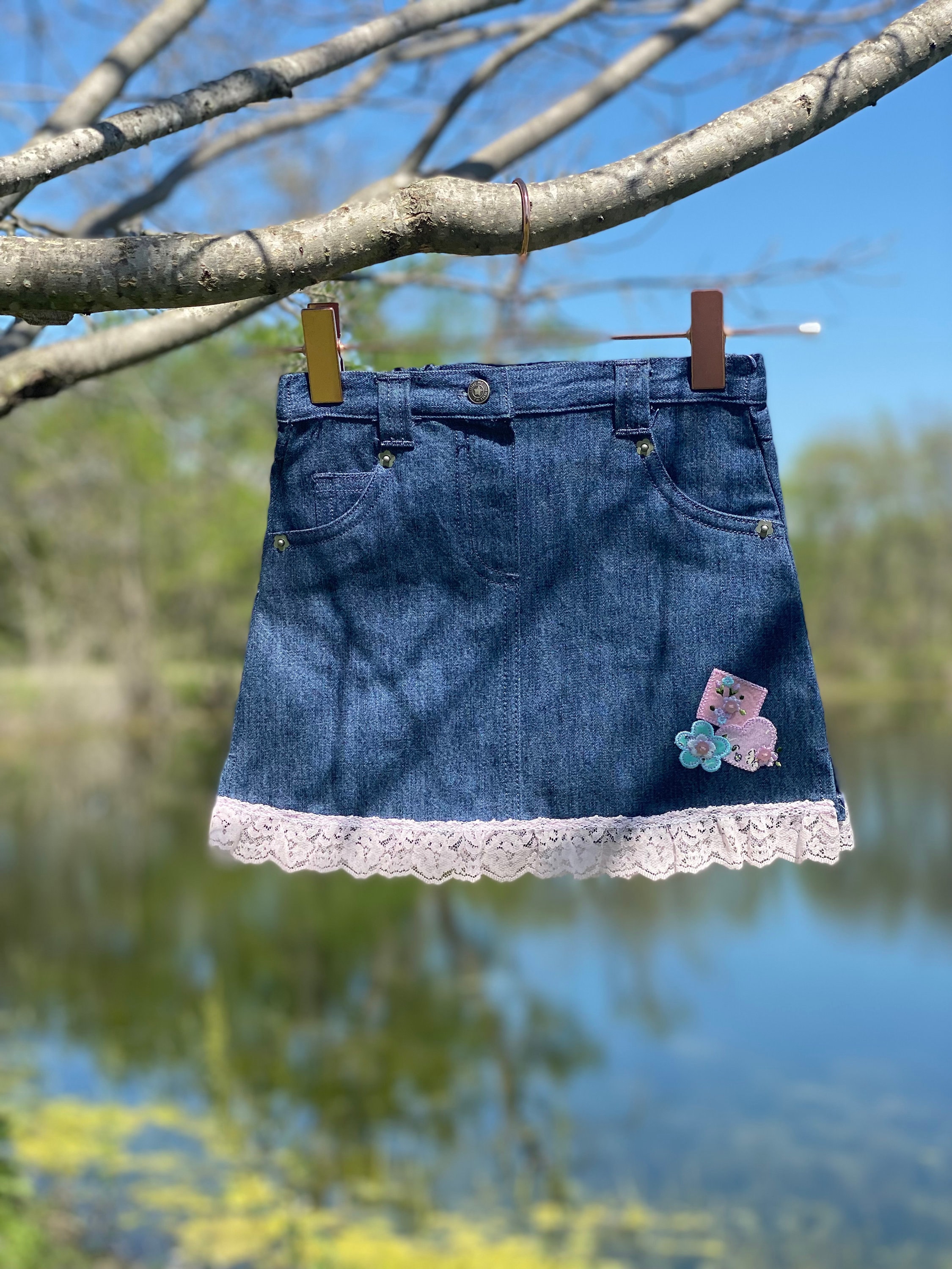 Baby top jeans skirt