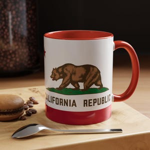 Taza con la bandera del estado de California