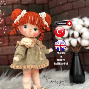 Ece doll english and turkce pattern crochet doll pattern pdf