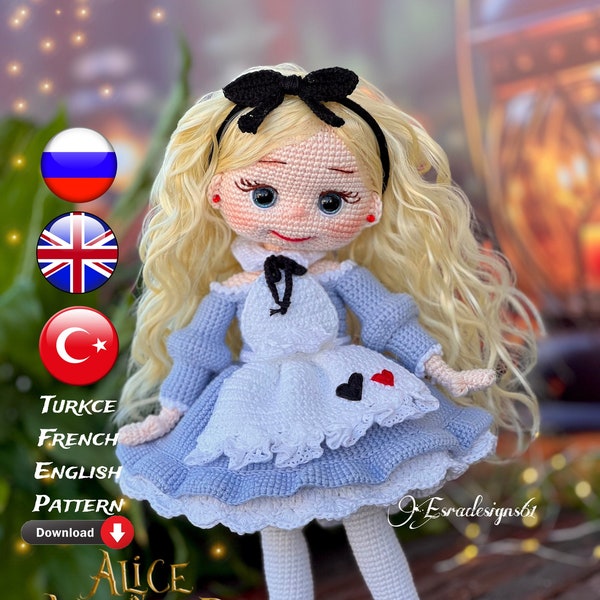 Modèle anglais Alice, crochet modèle Alice, travail esradesigns61