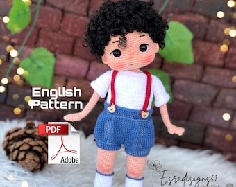 Luca doll english and türkçe pattern , crochet pattern , work esradesigns61