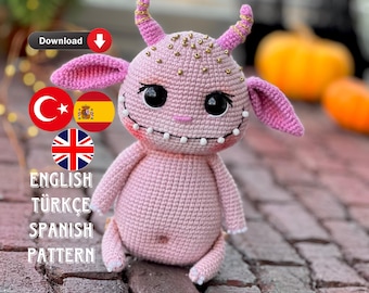 Crochet Monster Toffy Pattern: English (Digital Download)