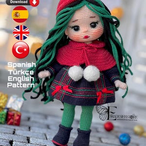 Lara Doll Crochet Pattern: English Amigurumi (PDF Pattern)