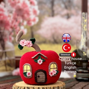 Cheryy house english pattern crochet pattern