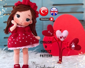 Sevgi doll english pattern , crochet pattern ,work esradesigns61