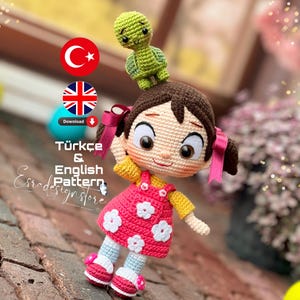 Nil doll english pattern , crochet pattern